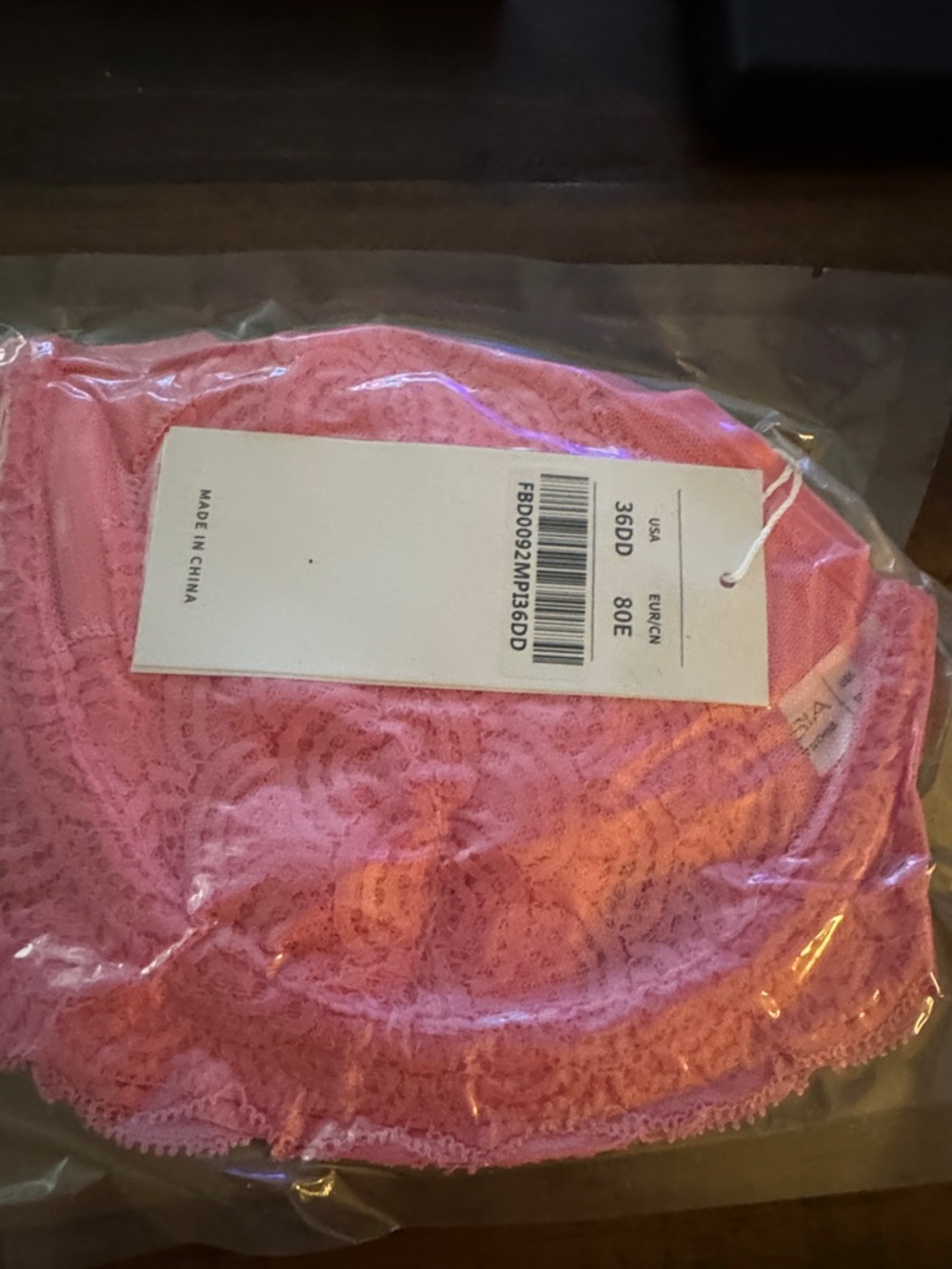 Pink Lace Underwire Bra - Women's Intimates